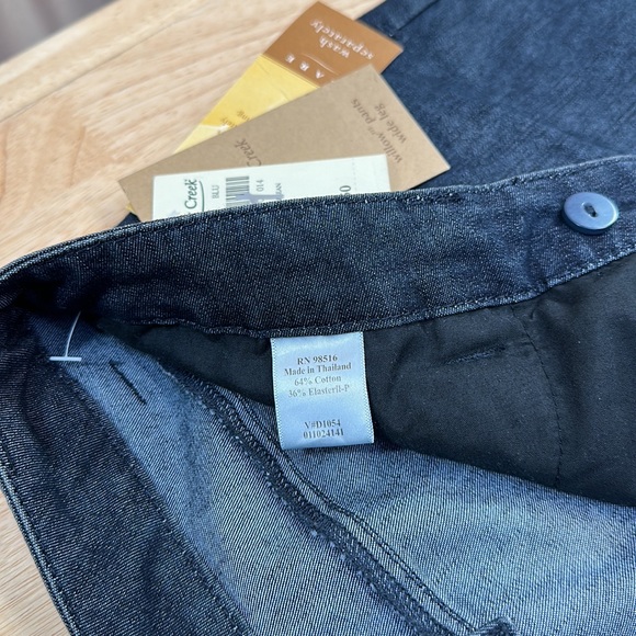 COLDWATER CREEK STRETCHY WILLOW WIDE LEG TROUSER JEAN Size 14 NWT - Picture 2 of 8